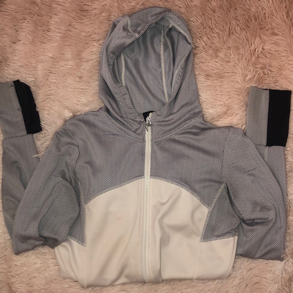 Running hooded zip up jacket